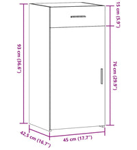 Sideboard Schwarz 45x42,5x93 cm Holzwerkstoff