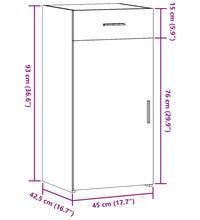 Sideboard Sonoma-Eiche 45x42,5x93 cm Holzwerkstoff