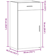 Sideboard Weiß 50x42,5x93 cm Holzwerkstoff