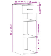 Sideboard Weiß 30x42,5x93 cm Holzwerkstoff