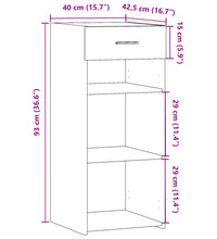 Sideboard Schwarz 40x42,5x93 cm Holzwerkstoff