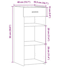 Sideboard Sonoma-Eiche 40x42,5x93 cm Holzwerkstoff