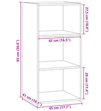 Sideboard Braun Eichen-Optik 45x41x93 cm Holzwerkstoff