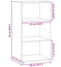 Sideboard Schwarz 50x41x93 cm Holzwerkstoff