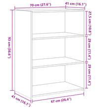 Sideboard Weiß 70x41x93 cm Holzwerkstoff