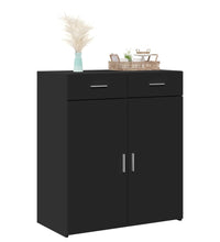 Sideboard Schwarz 80x42,5x93 cm Holzwerkstoff