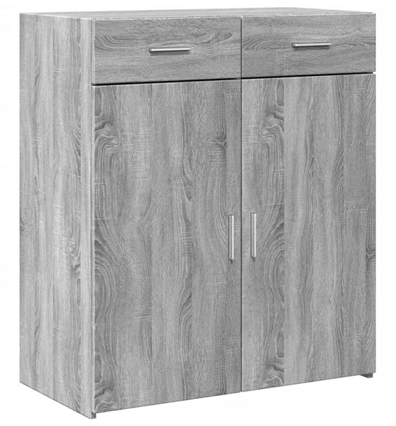 Sideboard Grau Sonoma 80x42,5x93 cm Holzwerkstoff