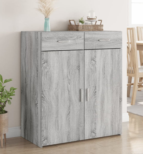 Sideboard Grau Sonoma 80x42,5x93 cm Holzwerkstoff