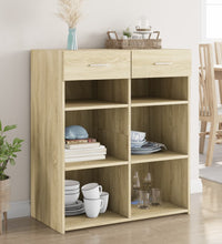 Sideboard Sonoma-Eiche 80x42,5x93 cm Holzwerkstoff