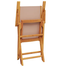 5-tlg. Garten-Essgruppe Stoff und Massivholz Taupe