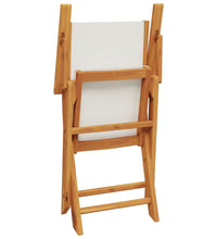 7-tlg. Garten-Essgruppe Stoff und Massivholz Cremeweiß