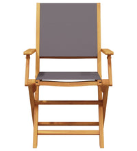 7-tlg. Garten-Essgruppe Stoff und Massivholz Anthrazit