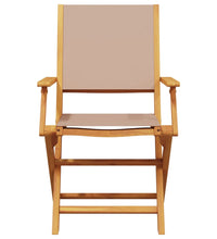 7-tlg. Garten-Essgruppe Stoff und Massivholz Taupe