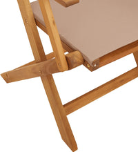 7-tlg. Garten-Essgruppe Stoff und Massivholz Taupe