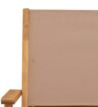 7-tlg. Garten-Essgruppe Stoff und Massivholz Taupe