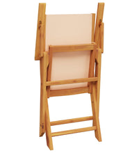 7-tlg. Garten-Essgruppe Stoff und Massivholz Beige