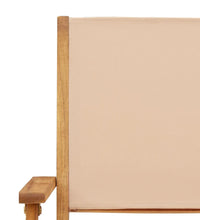 7-tlg. Garten-Essgruppe Stoff und Massivholz Beige