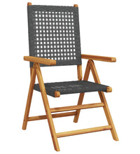 7-tlg. Garten-Essgruppe Poly Rattan und Massivholz Schwarz