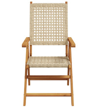 7-tlg. Garten-Essgruppe Poly Rattan und Massivholz Beige