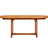 7-tlg. Garten-Essgruppe Polypropylen und Massivholz Beige