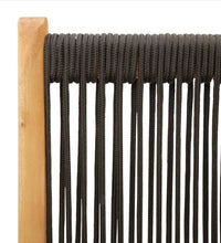 7-tlg. Garten-Essgruppe Polypropylen und Massivholz Schwarz