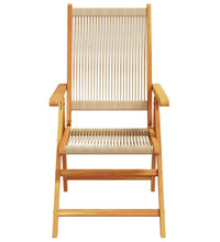 7-tlg. Garten-Essgruppe Polypropylen und Massivholz Beige