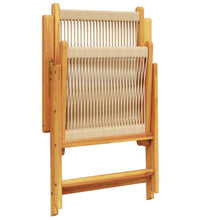 7-tlg. Garten-Essgruppe Polypropylen und Massivholz Beige