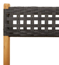 5-tlg. Garten-Essgruppe Schwarz Poly Rattan und Massivholz