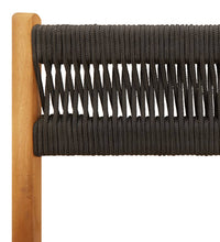 5-tlg. Garten-Essgruppe Polypropylen und Massivholz Schwarz