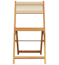 5-tlg. Garten-Essgruppe Polypropylen und Massivholz Beige