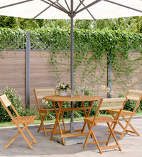 5-tlg. Garten-Essgruppe Polypropylen und Massivholz Beige