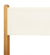 5-tlg. Garten-Essgruppe Stoff und Massivholz Cremeweiß