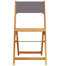 5-tlg. Garten-Essgruppe Stoff und Massivholz Anthrazit