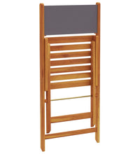 5-tlg. Garten-Essgruppe Stoff und Massivholz Anthrazit