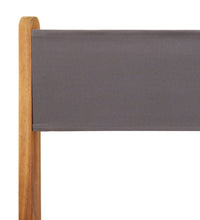 5-tlg. Garten-Essgruppe Stoff und Massivholz Anthrazit