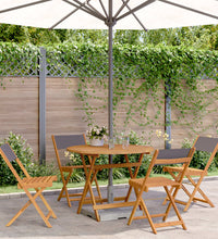 5-tlg. Garten-Essgruppe Stoff und Massivholz Anthrazit