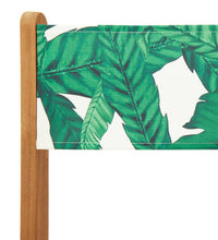 5-tlg. Garten-Essgruppe Stoff und Massivholz Blattmuster