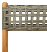 5-tlg. Garten-Essgruppe Grau Poly Rattan und Massivholz