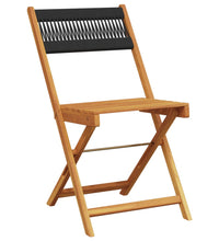 5-tlg. Garten-Essgruppe Polypropylen und Massivholz Schwarz