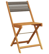 5-tlg. Garten-Essgruppe Polypropylen und Massivholz Grau