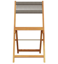 5-tlg. Garten-Essgruppe Polypropylen und Massivholz Grau