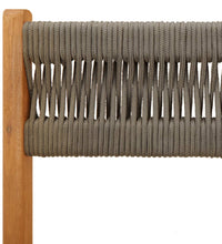 5-tlg. Garten-Essgruppe Polypropylen und Massivholz Grau