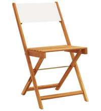 5-tlg. Garten-Essgruppe Stoff und Massivholz Cremeweiß