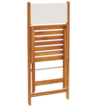 5-tlg. Garten-Essgruppe Stoff und Massivholz Cremeweiß