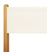 5-tlg. Garten-Essgruppe Stoff und Massivholz Cremeweiß