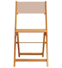 5-tlg. Garten-Essgruppe Stoff und Massivholz Taupe