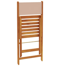 5-tlg. Garten-Essgruppe Stoff und Massivholz Taupe