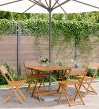 5-tlg. Garten-Essgruppe Stoff und Massivholz Taupe