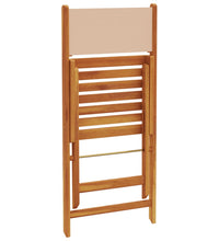 5-tlg. Garten-Essgruppe Stoff und Massivholz Beige