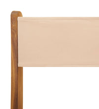 5-tlg. Garten-Essgruppe Stoff und Massivholz Beige
